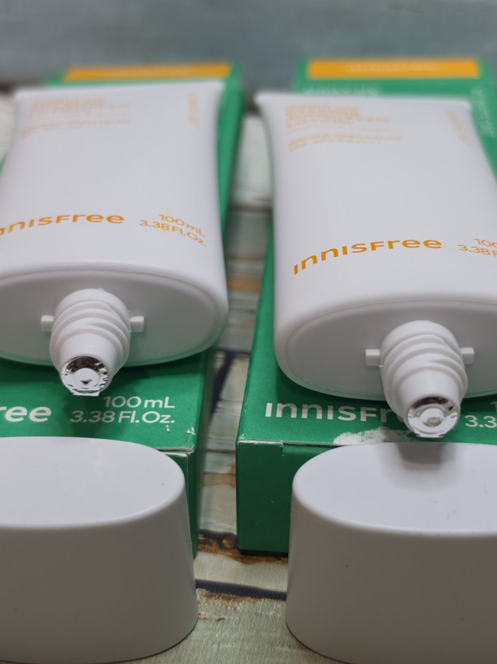 Innisfree Daily UV Sunscreen SPF 50 - Pack of 2 100mL Bottles, Exp 03/28