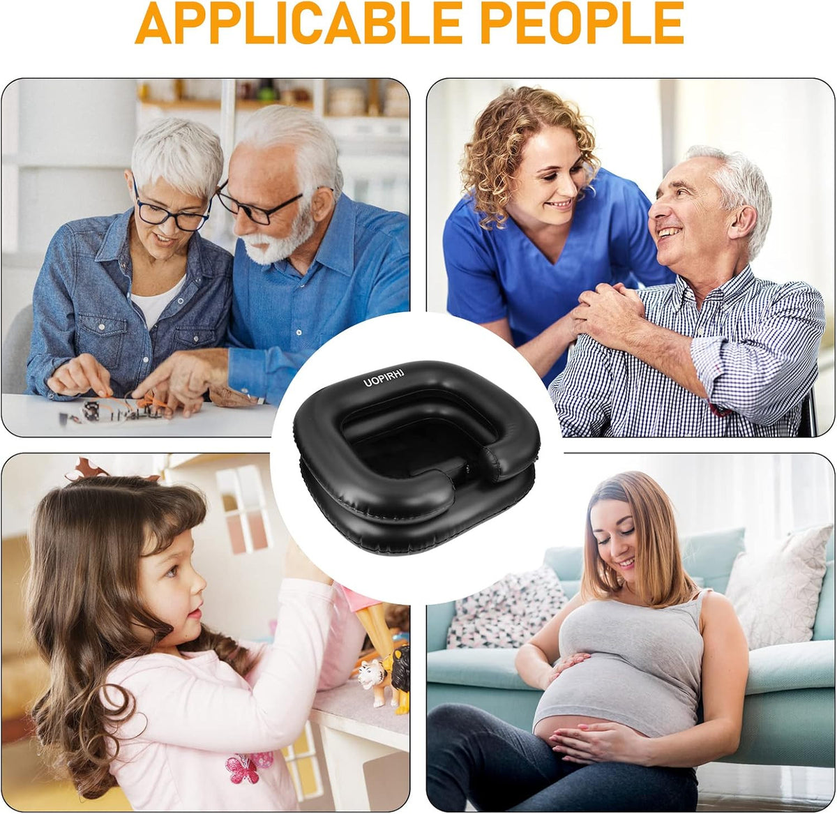 Portable Inflatable Hair Wash Basin for Bedridden Patients - Easy & Comfortable