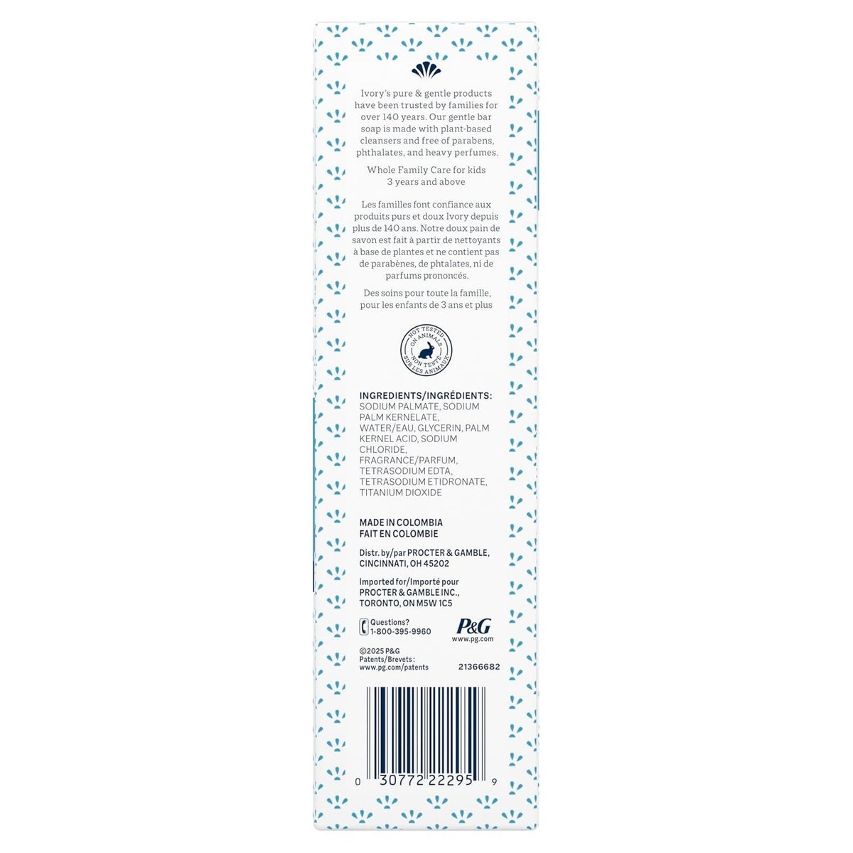 Gentle Bar Soap Pack - 10 x 3.17oz Original Scent for Family & Sensitive Skin
