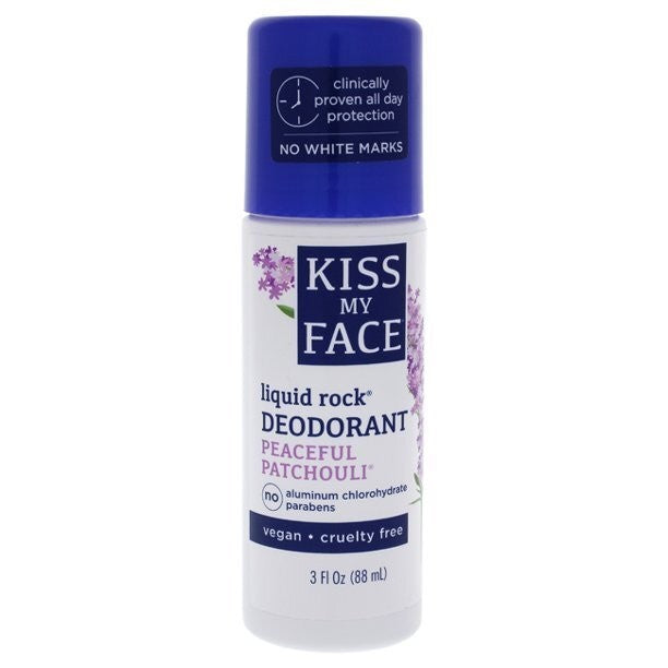 Vegan Deodorant with Patchouli - Liquid Rock Roll-On, 3 oz, Cruelty-Free