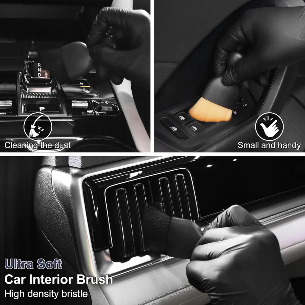 6-Piece Car Detailing Brush Set for Interior & Exterior Cleaning