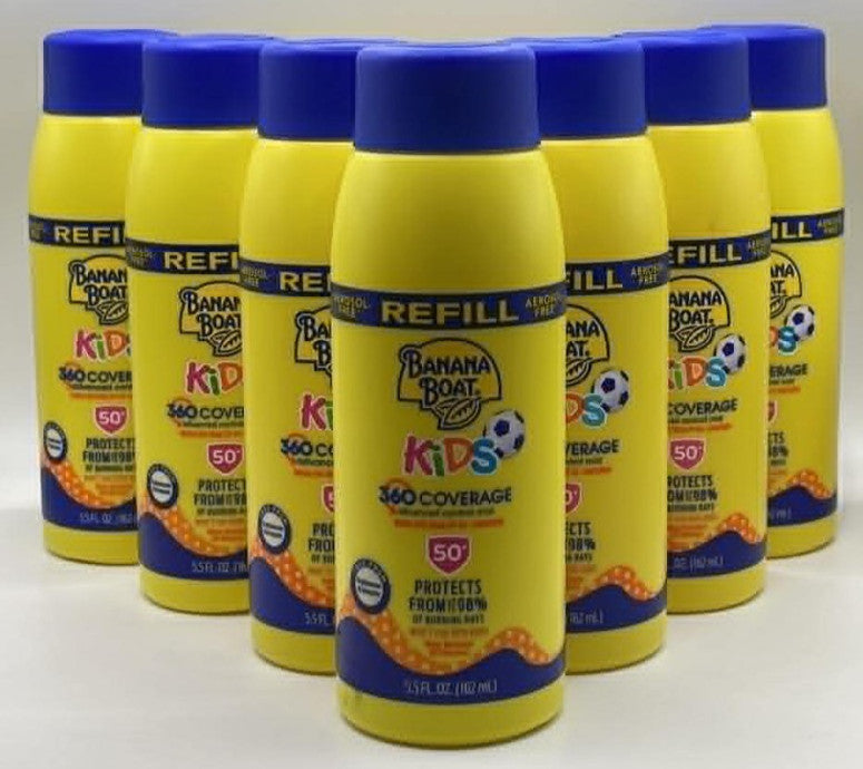 Kids Sunscreen Spray Refill Pack SPF 50+ - 7 Bottles, 5.5 FL OZ Each