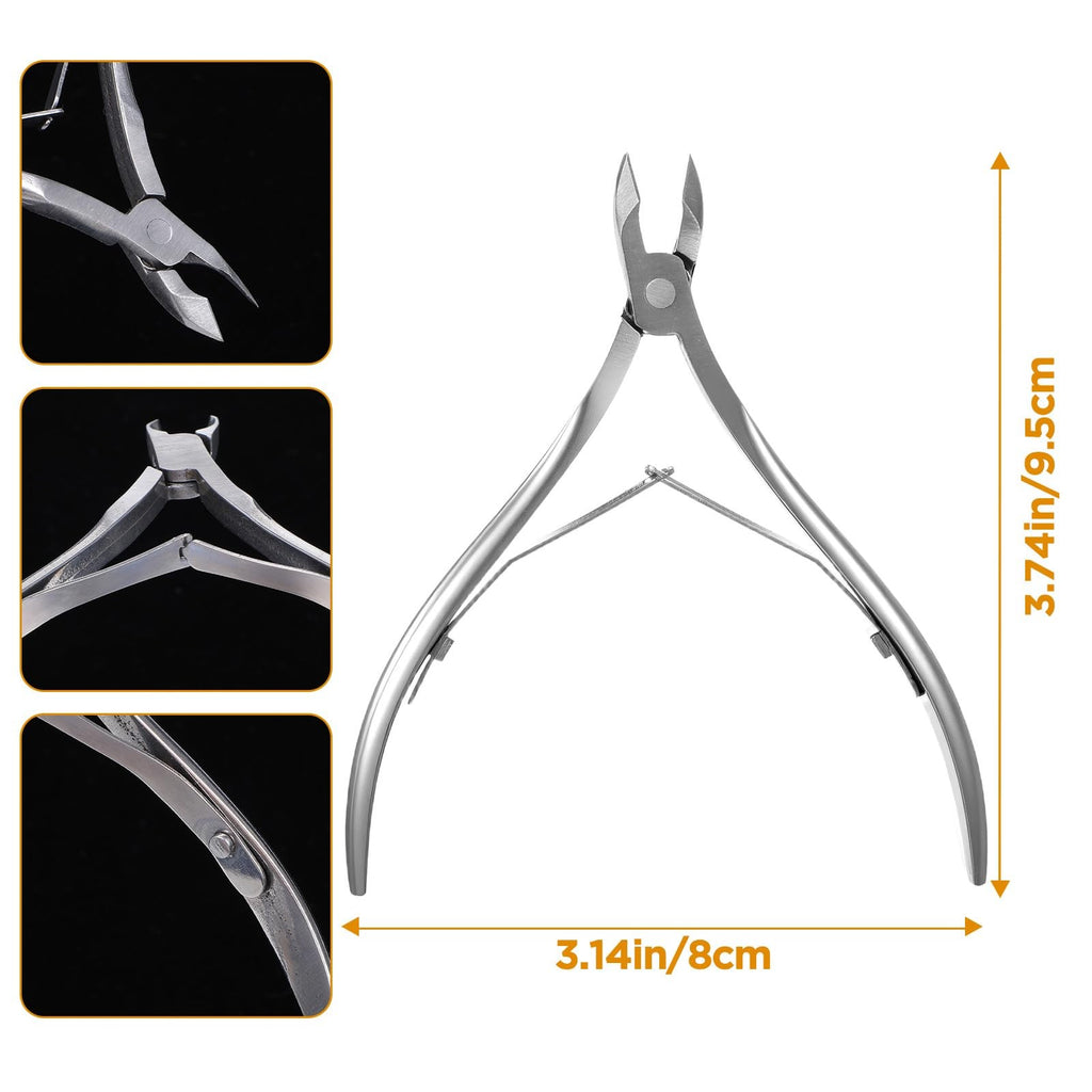Professional Stainless Steel Cuticle Nippers 12-Pack for Dead Skin & Nail Care