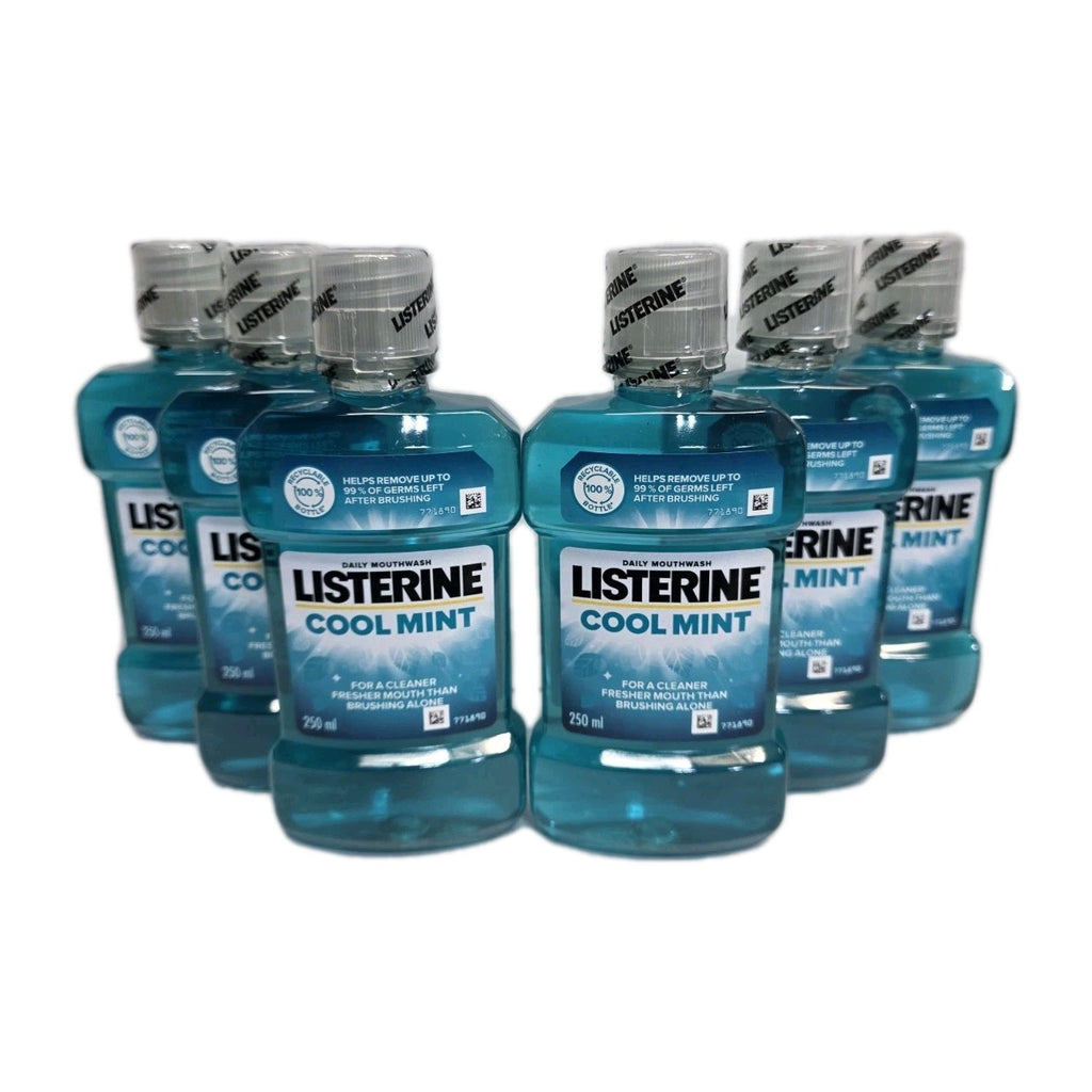 Pack of 6 Mint Mouthwash Bottles - 250ml | Fresh Breath Oral Care