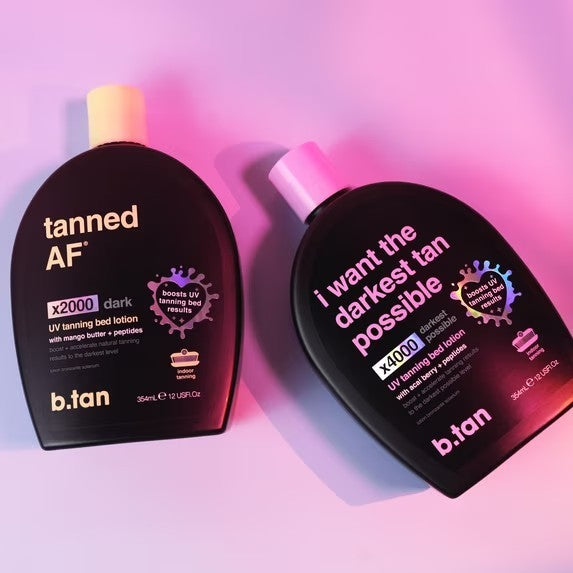 Dark Tanning Bed Lotion with Peptides & Acai Berry - 12 Fl Oz