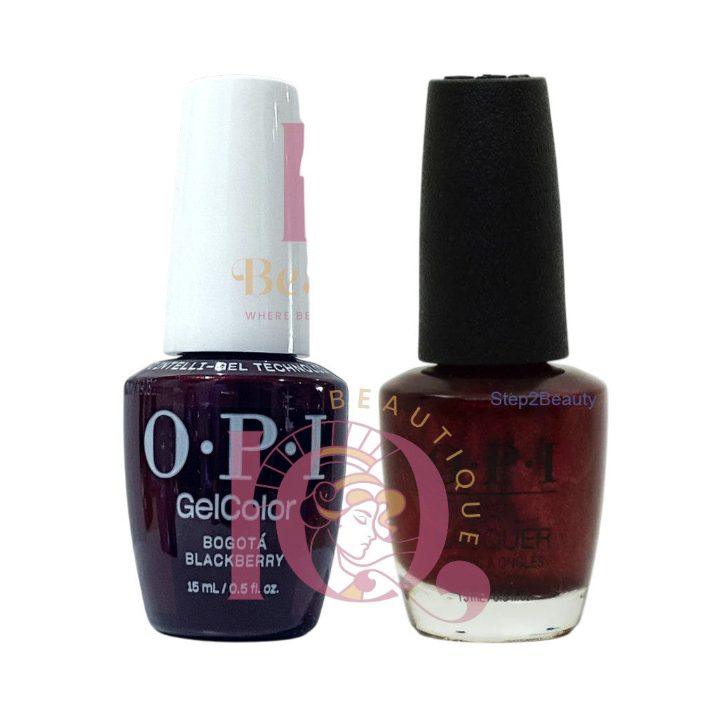 OPI Duo Nail Polish Set - TPO & Hema Free - Bogota Blackcherry