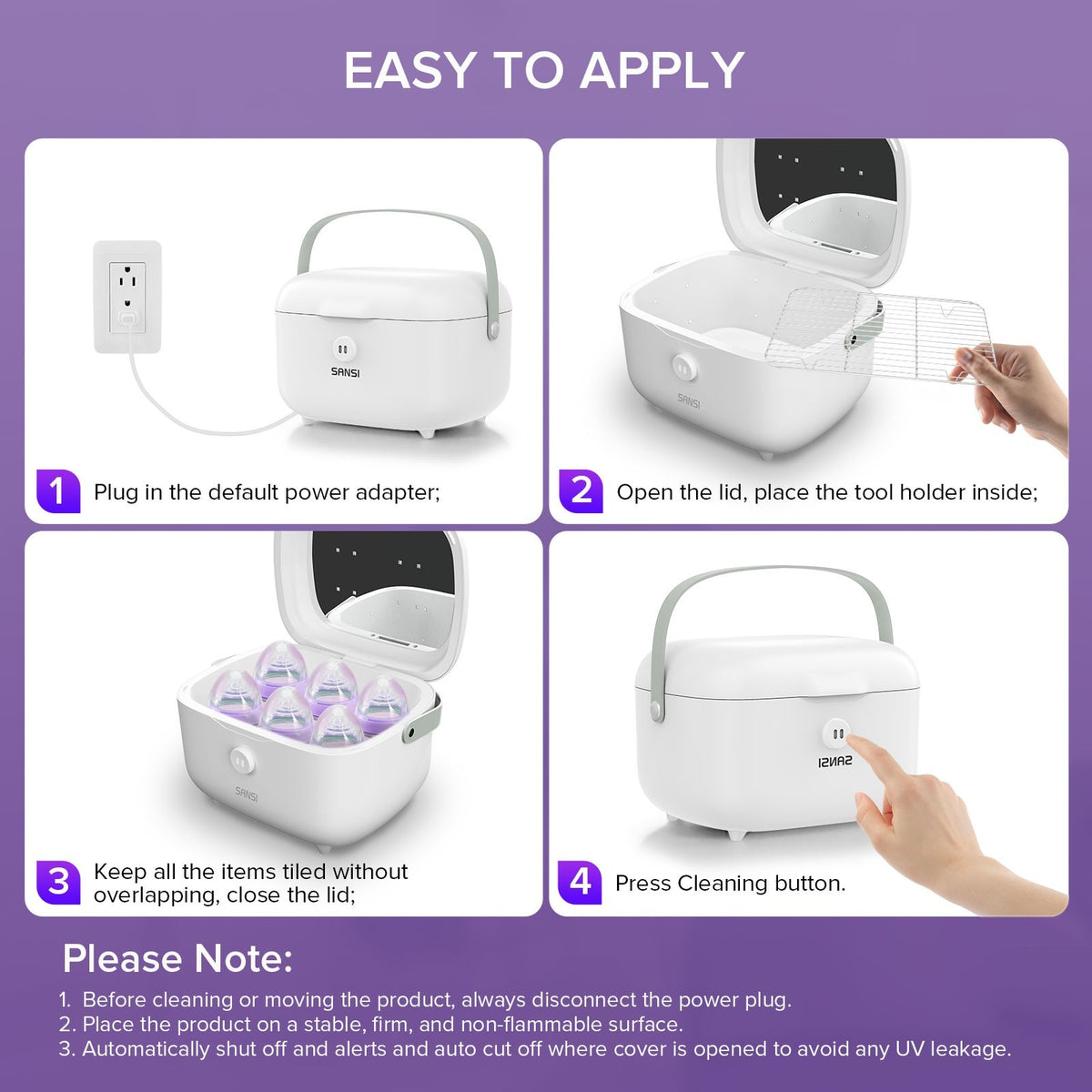 UV Light Sanitizer Box 15W UVC Disinfection Device for Baby and Family