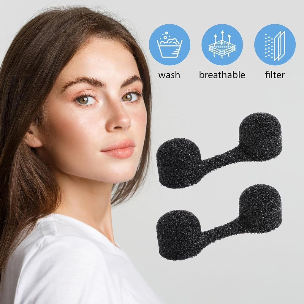 Disposable Nose Filters 100-Pack, Air Dust & Odor Protection, Soft Sponge Fit