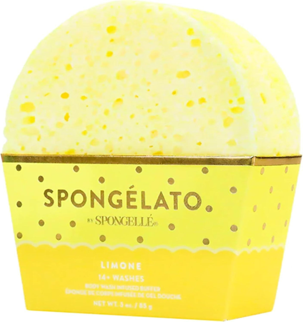 Limone Bath Sponge with Built-In Body Wash & Exfoliating Scrubber