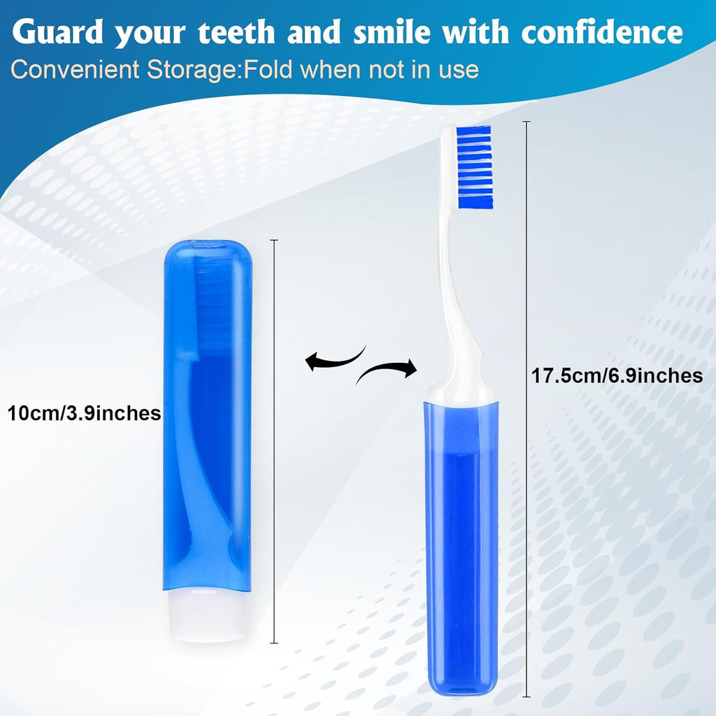 Travel Folding Toothbrush Set - 20 Medium Bristle Portable Hygiene Kits