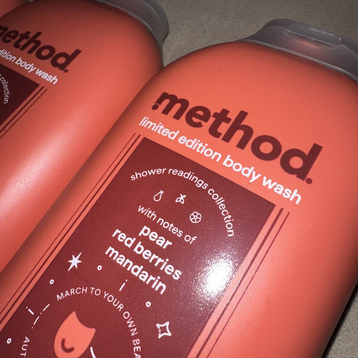 Method Pear Red Berries Mandarin Body Wash Set – 3 Bottles, 18 oz Each, Limited Edition