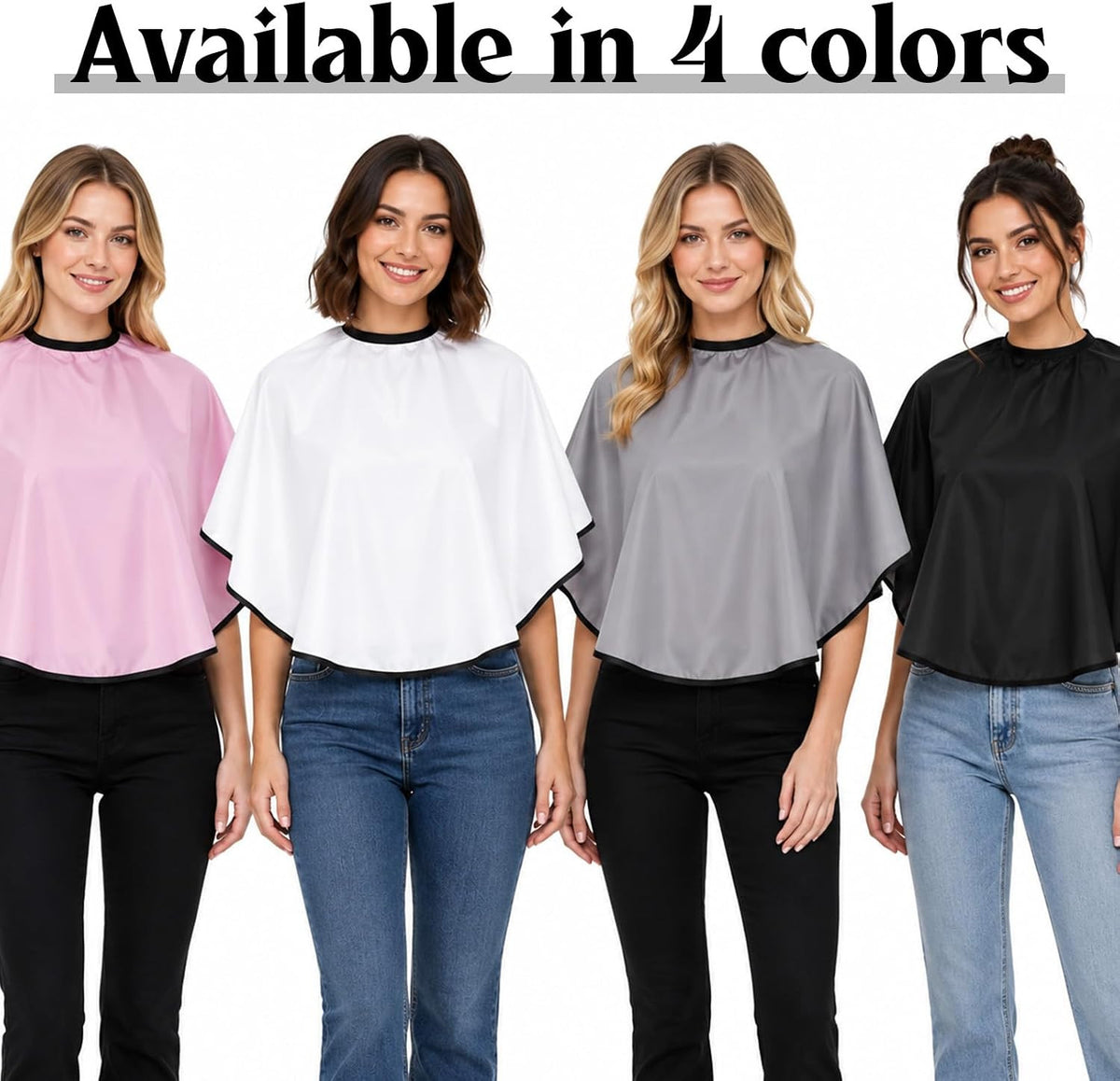 4 Pcs Short Makeup Capes Salon Hair Cutting Capes for Hairdressing