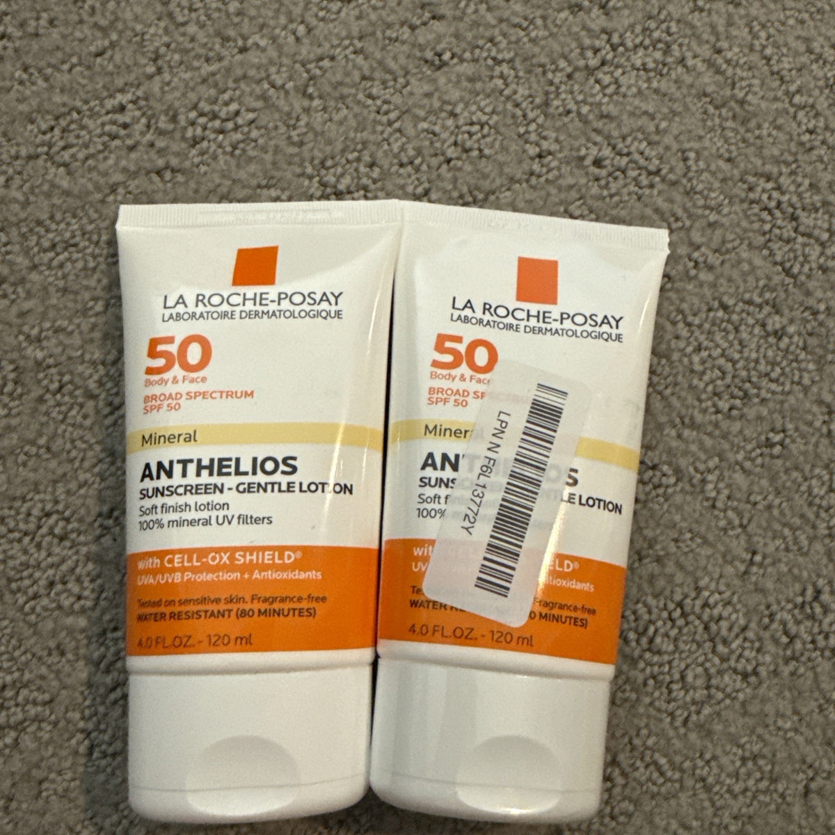 2-Pack Mineral Sunscreen SPF 50 for Face & Body - 4oz Each, Exp 2029
