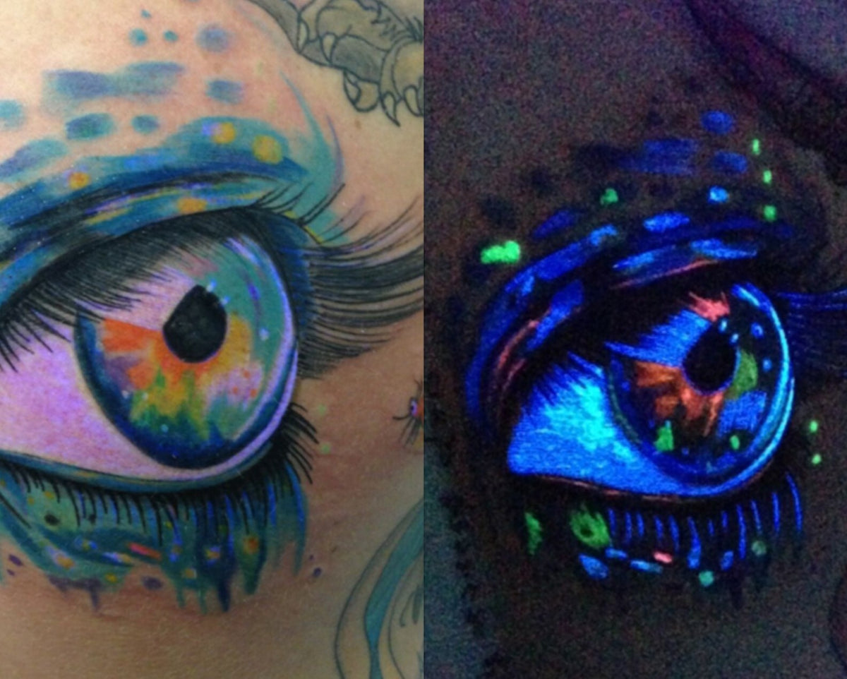 Immortal Neon 8-Color UV Tattoo Ink Set 1/2 oz - Black Light Inks