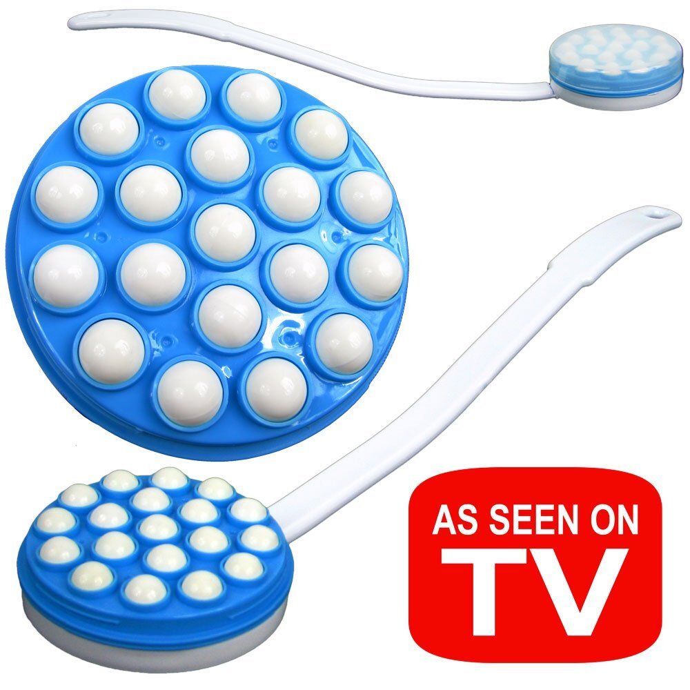 Back Lotion Applicator with Long Handle and Roll-On Dispenser