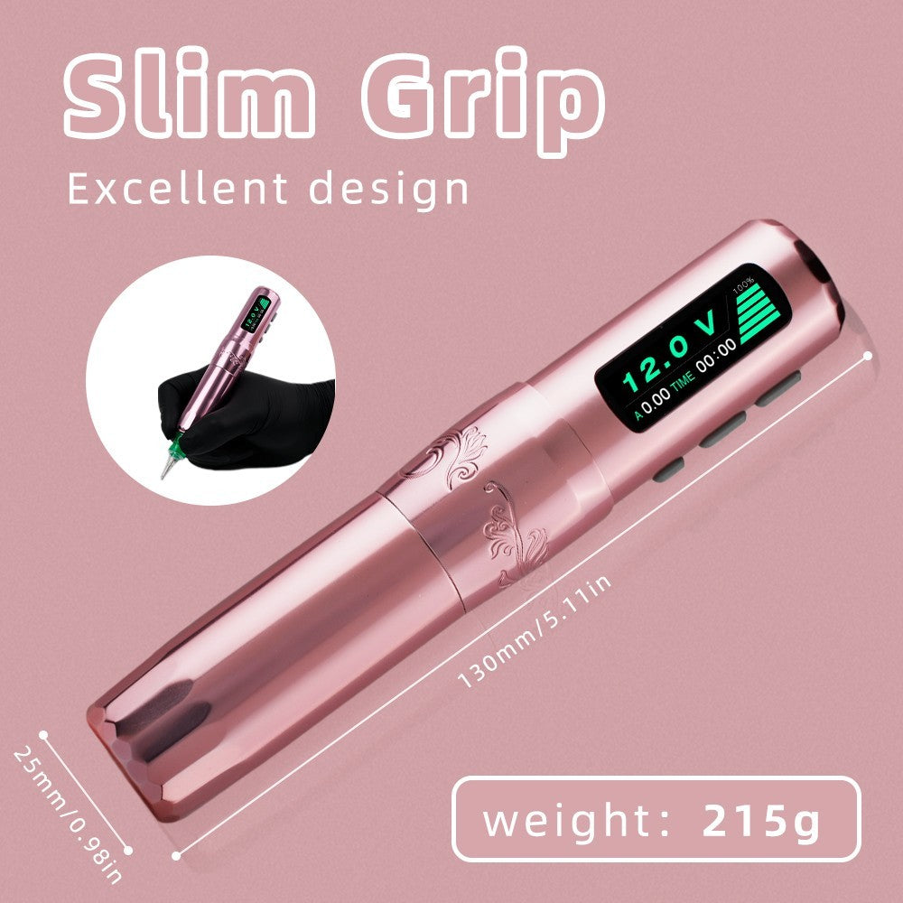 Wireless Tattoo Pen Machine – Dual Battery Rotary PMU for Lining Shading