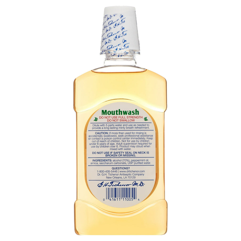 Peppermint Mouthwash Concentrate - Natural, Fluoride-Free, 16 fl oz | Kills Bad Breath Germs