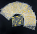Gold Nail Art Sticker Decals Set - 30 Sheets for Manicure & Nail Design