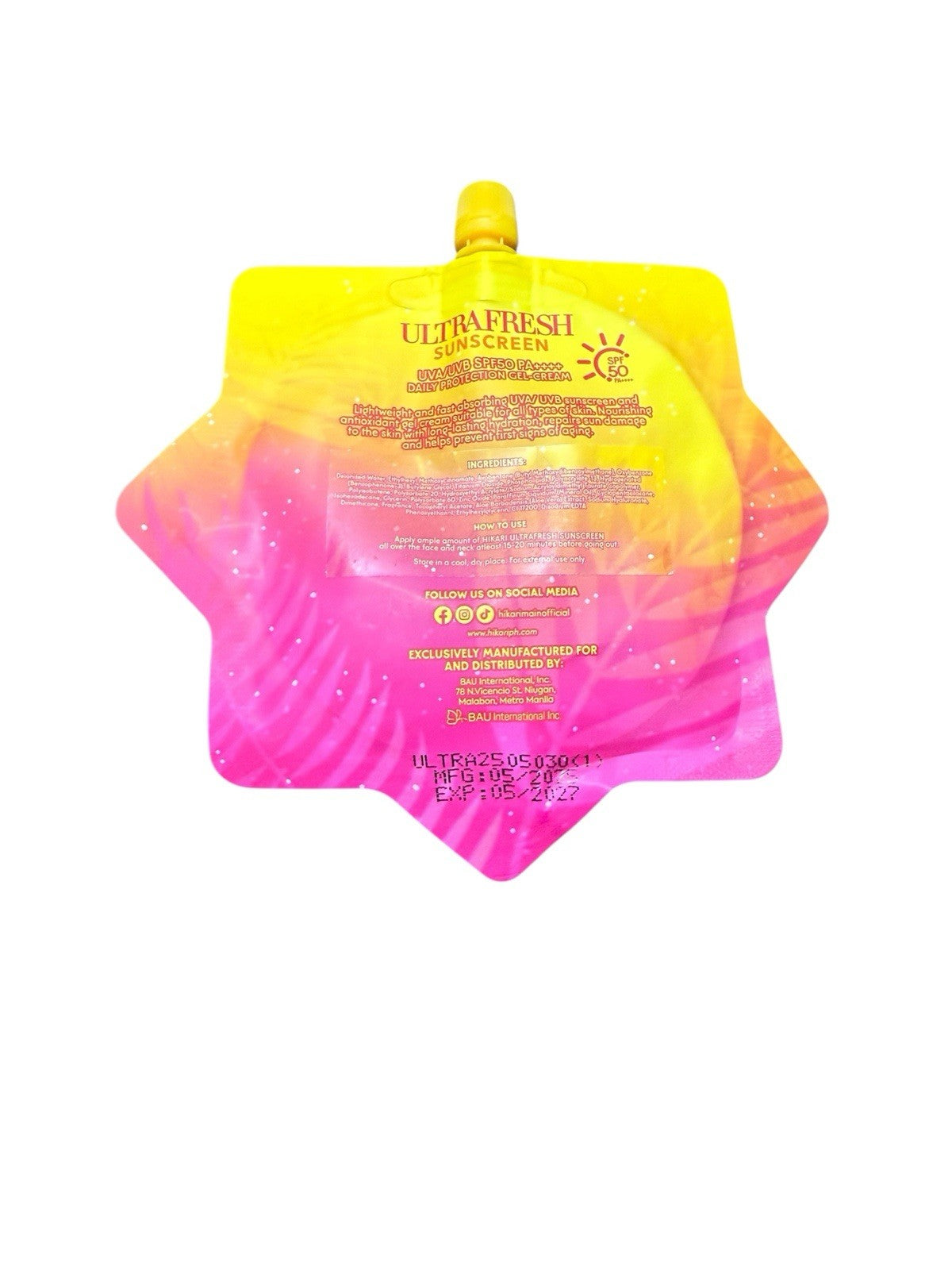 Hikari UltraWhite Sunscreen Gel SPF 50 UVA/UVB 50ml - Broad Spectrum