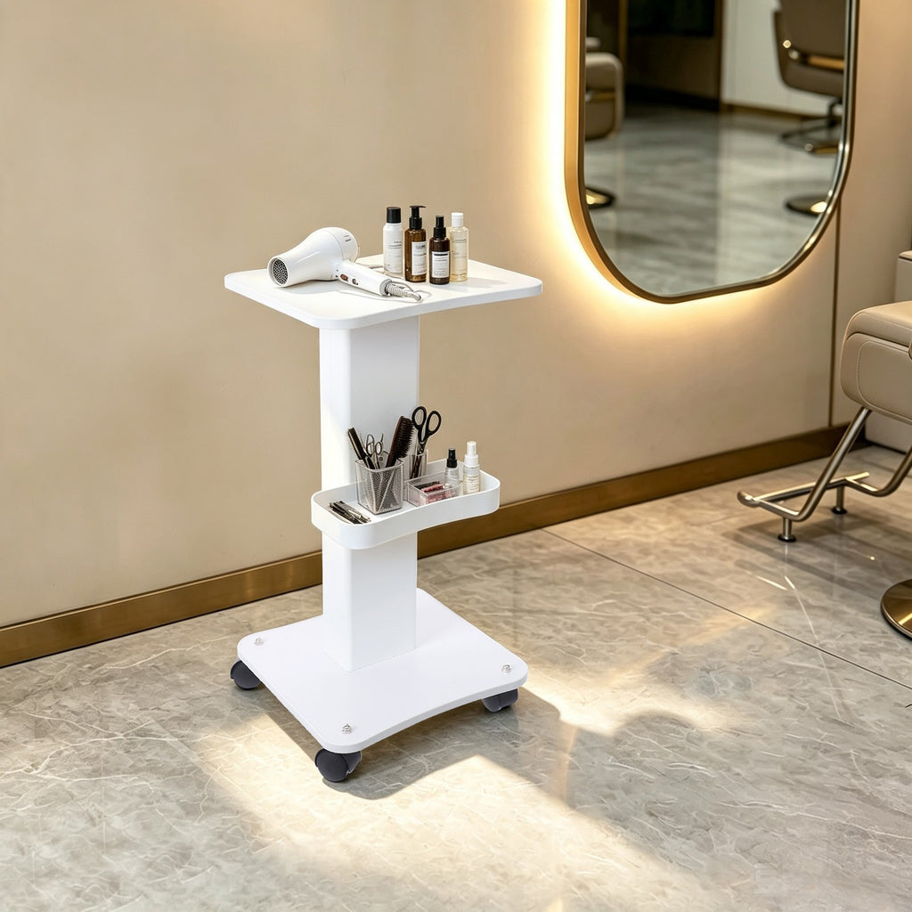 3-Tier Beauty Rolling Cart Trolley with Wheels for Spa & Salon