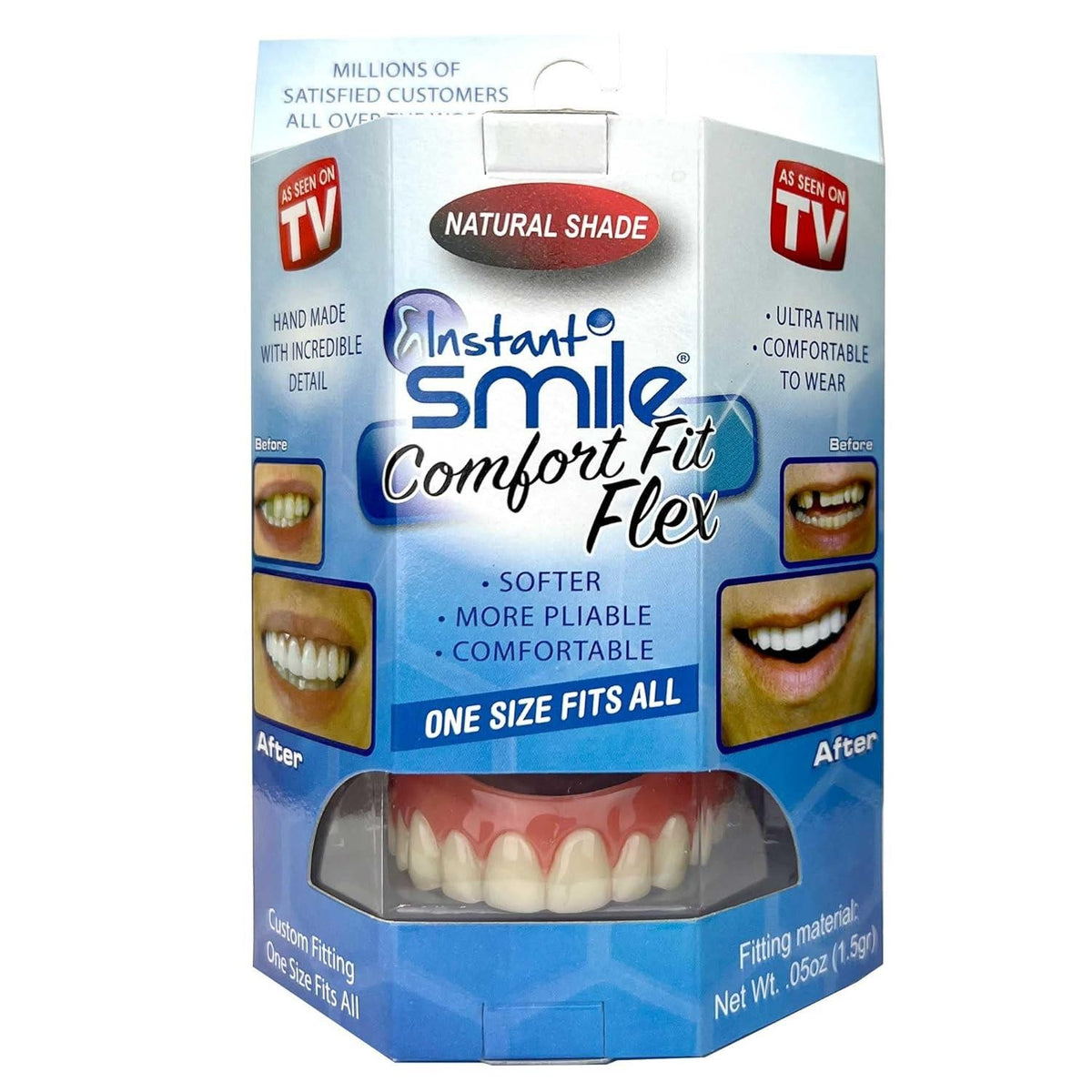Natural Shade Dental Veneer Set - Comfort Fit Cosmetic Teeth