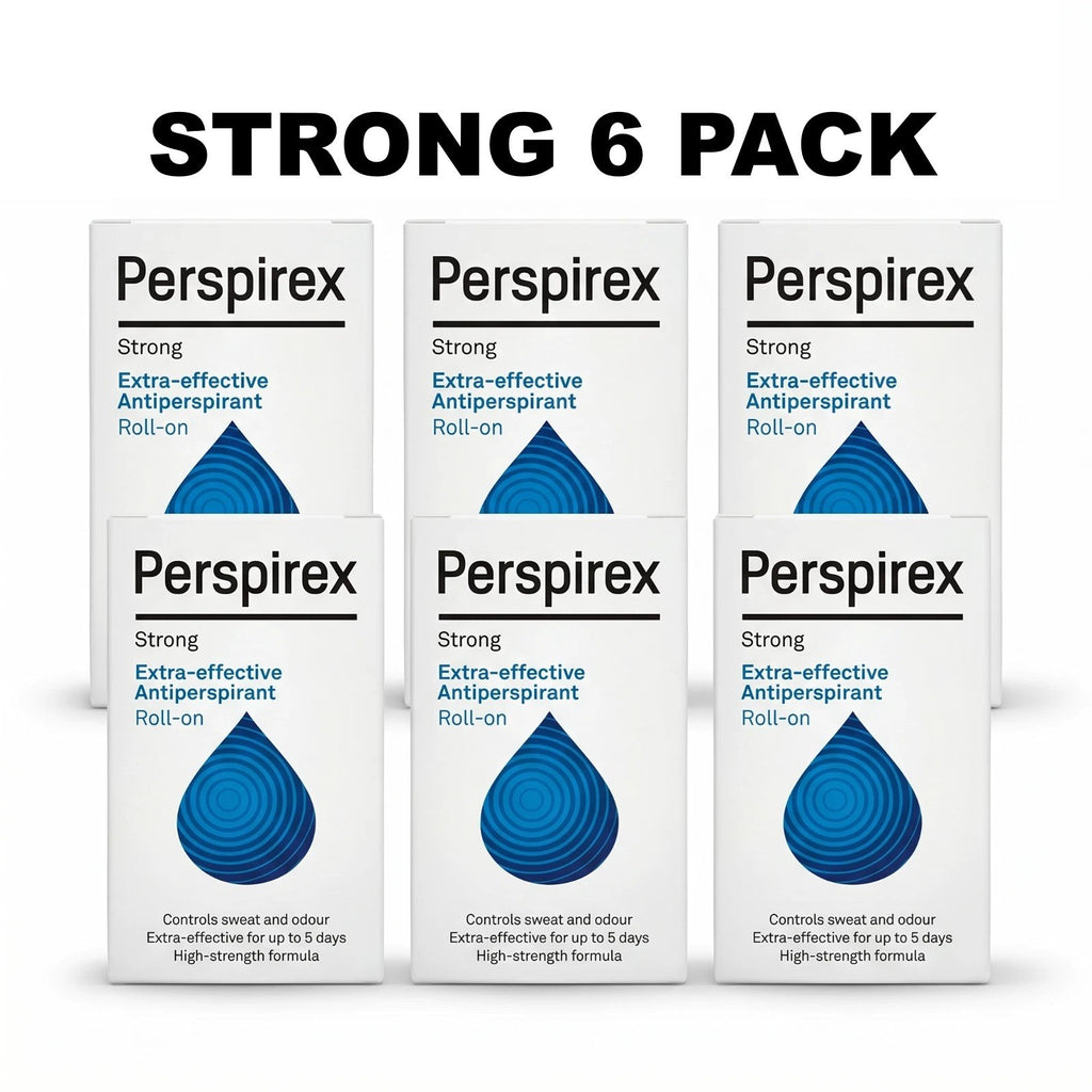 Perspirex Strong Antiperspirant Roll-On 20ml – 6 Pack, Clinical Sweat Protection