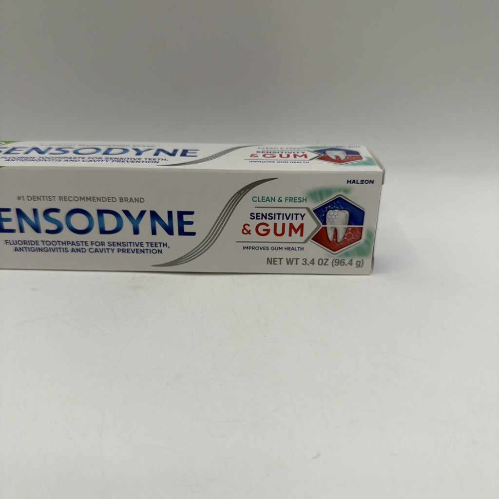 Sensodyne Gum Sensitive Toothpaste Clean & Fresh 3.4 Oz - 2 Pack