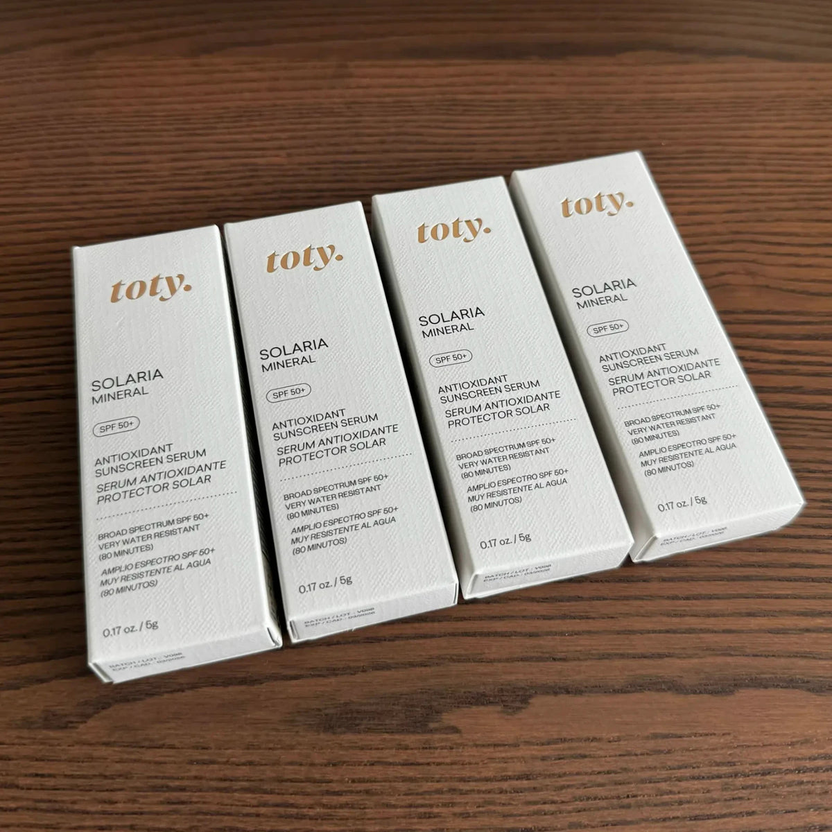 Bundle of 4 Mineral SPF 50+ Antioxidant Sunscreen Serums - Face Protection
