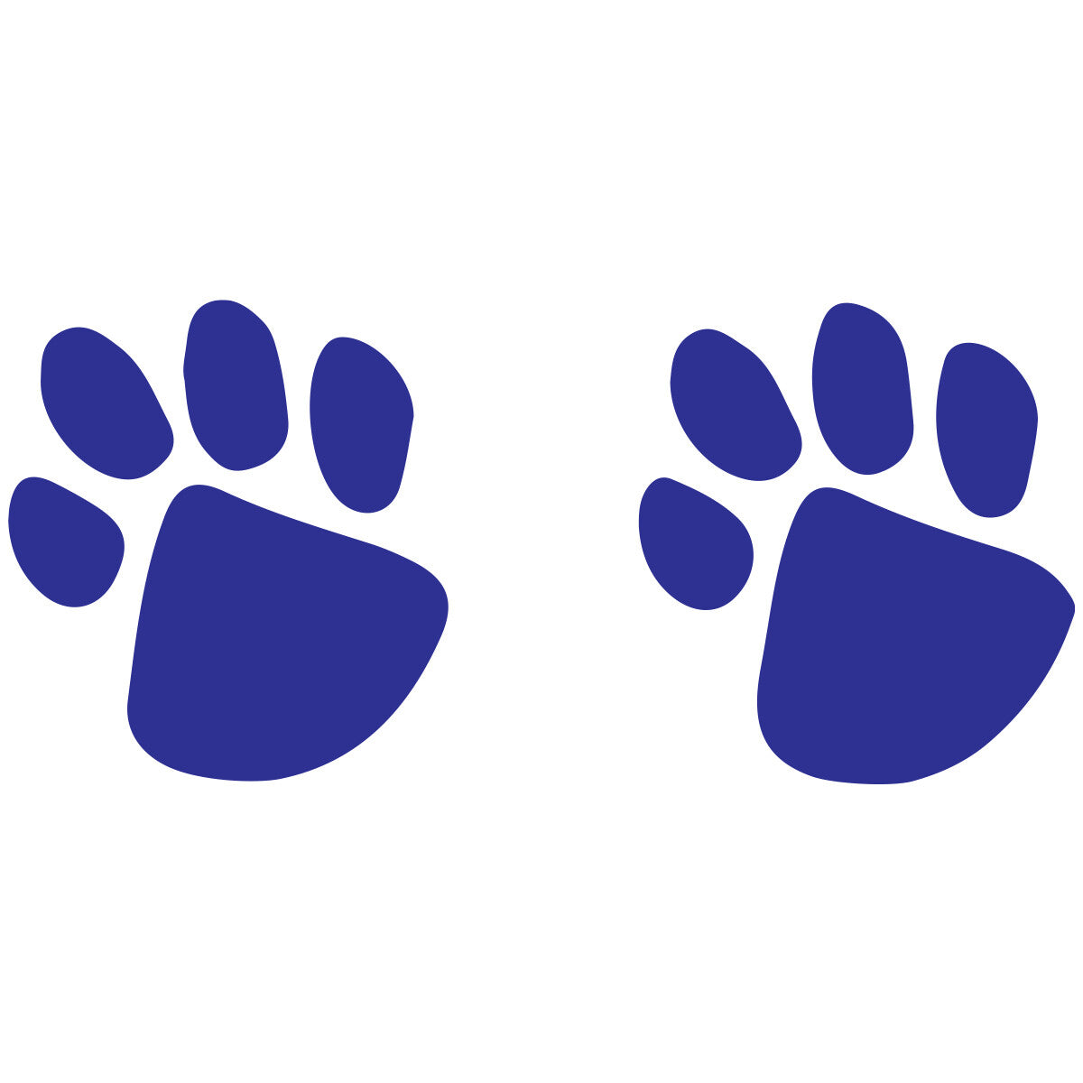 Temporary Paw Print Tattoos - Blue 20-Pack, 3 x 1.5 in Sheets