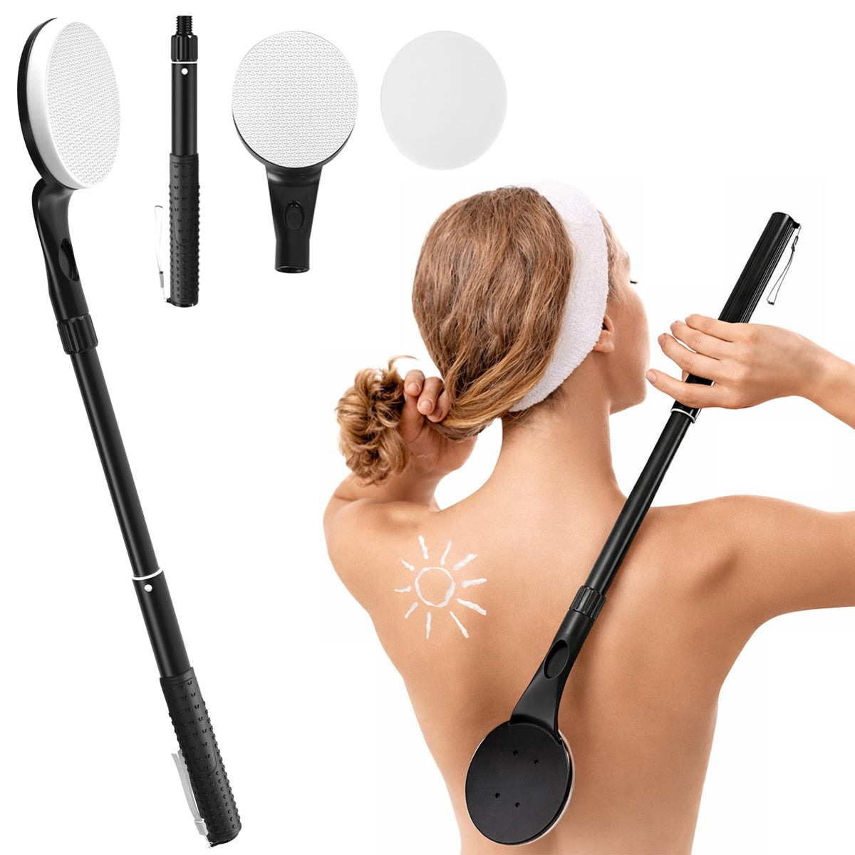 Telescopic Back Lotion Applicator for Self-Tanner & Body Cream - 25.7 Inch