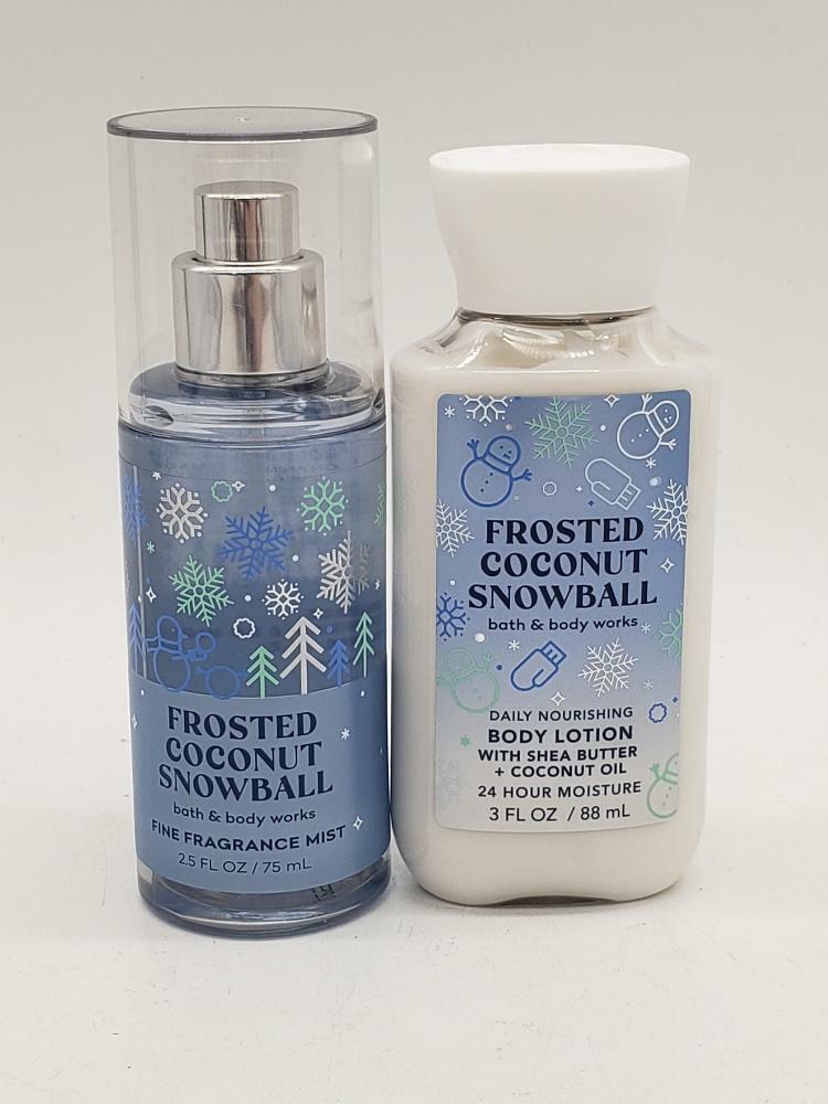Travel Size Frosted Coconut Snowball Body Mist & Lotion Set