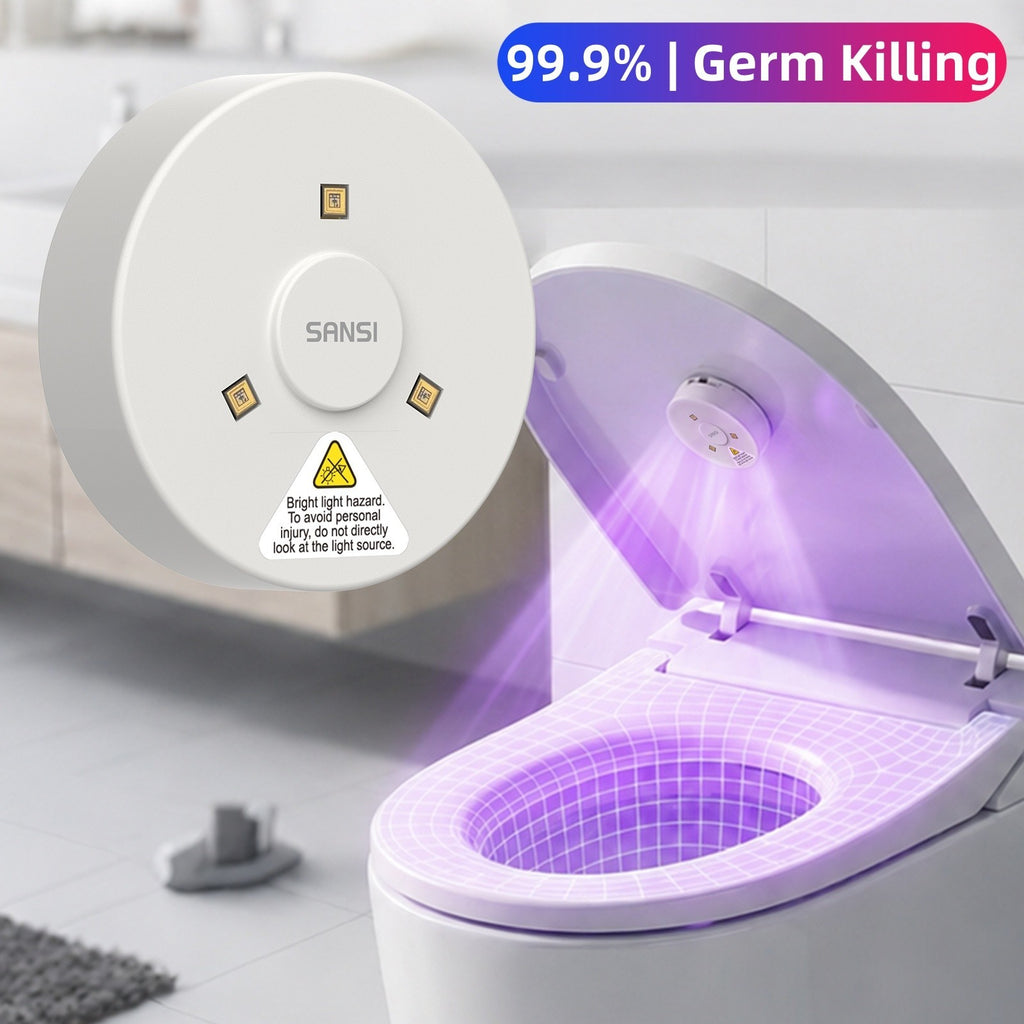 Waterproof UVC Toilet Disinfection Lamp with Sensor - Sterilizer Light for Bathroom