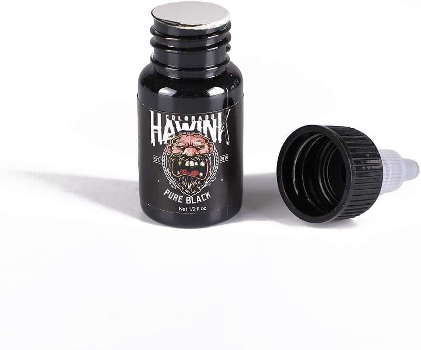 Pure Black Tattoo Ink 1/2oz - Professional Quality & High Stability