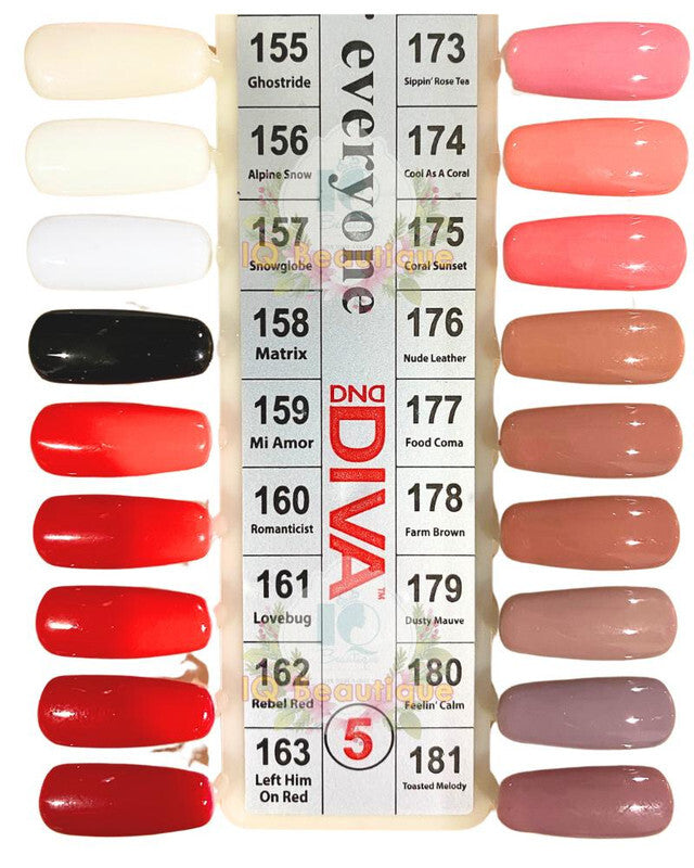 DND Duo Gel & Nail Lacquer - Diva Collection, 290 Shades, Long-Lasting