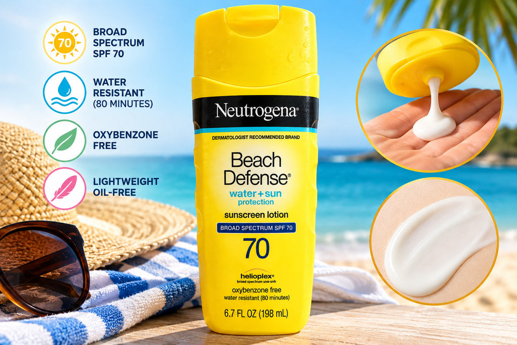 Neutrogena SPF 70 Water-Resistant Sunscreen Lotion 6.7 fl oz - Broad Spectrum Protection