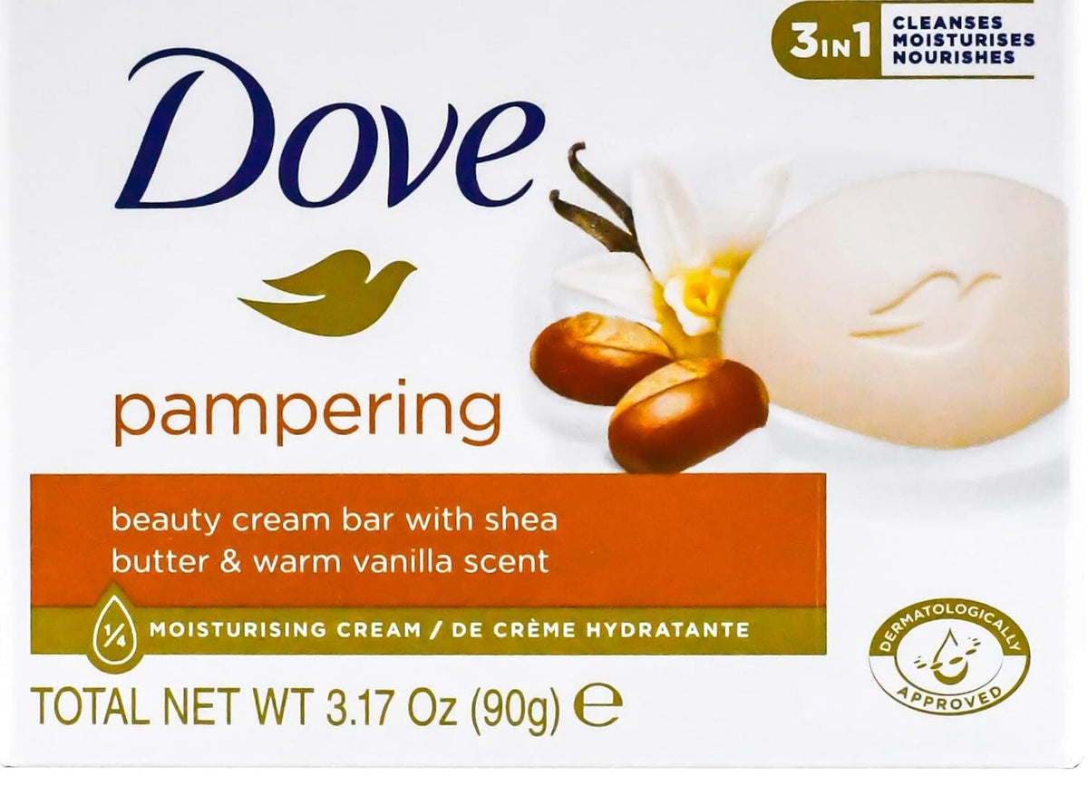 Dove Beauty Bar Soap Variety Pack 14 Count - Gentle, Exfoliating, Shea & Coconut