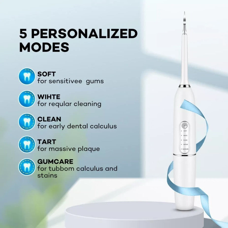 Electric Dental Tartar Plaque Remover Kit with Multiple Heads & LED Light