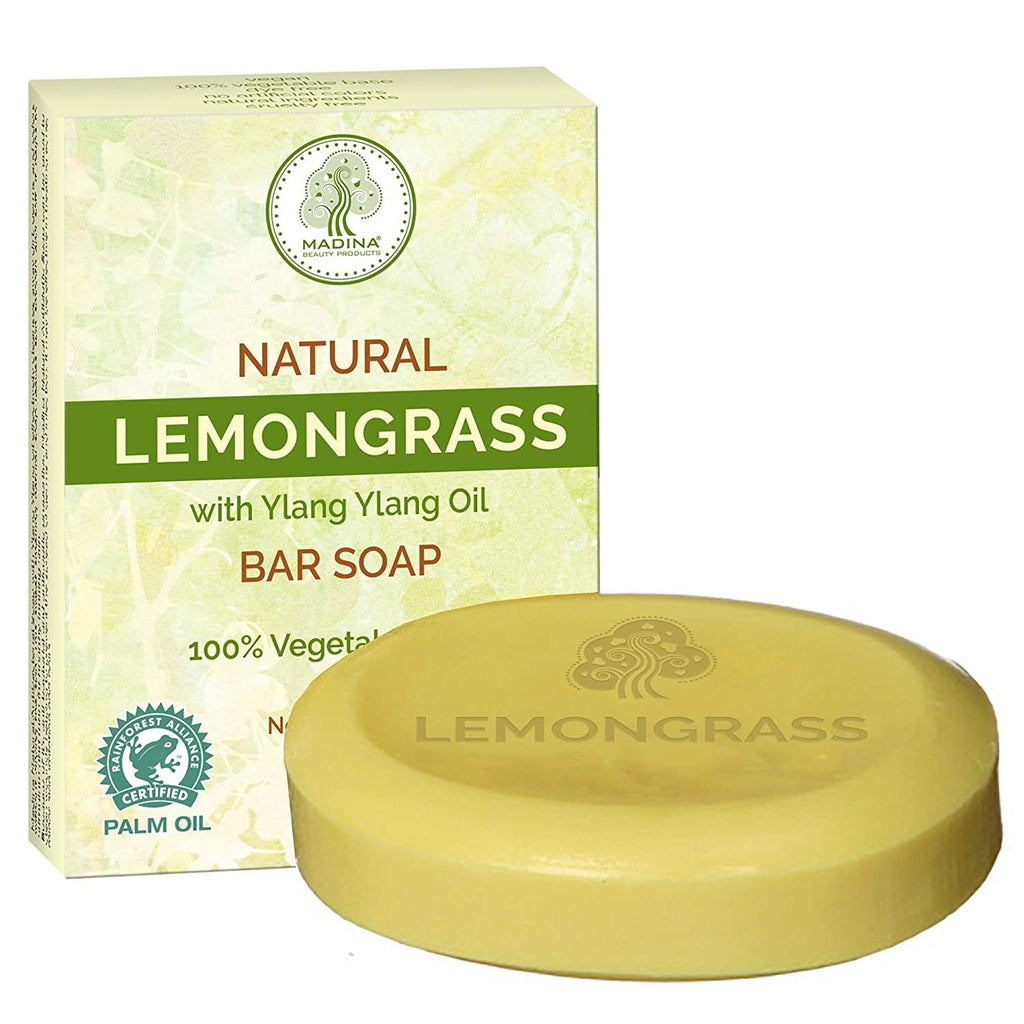 Lemongrass Vegetable-Based Bar Soap - Pack of 6 - 3.5 oz Each