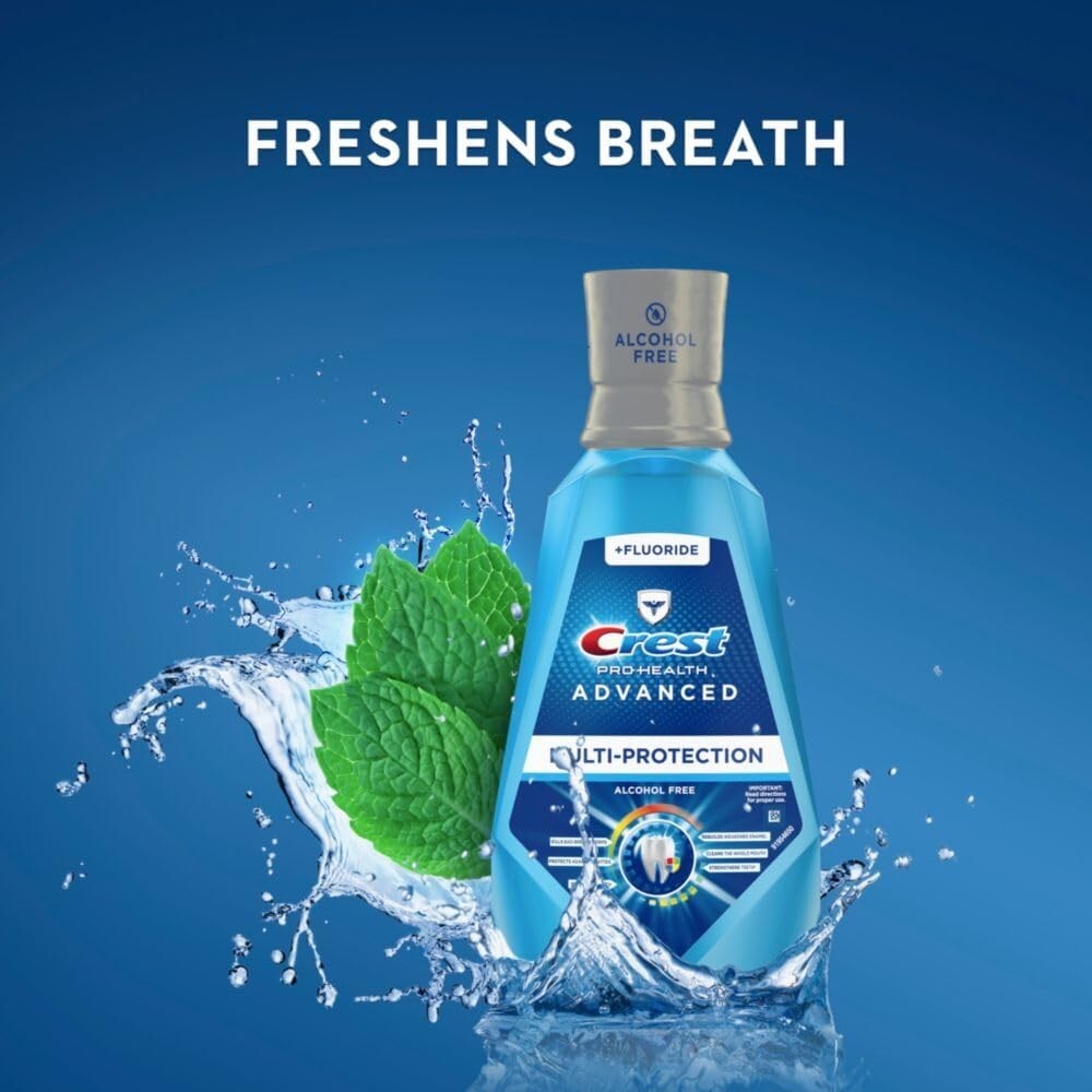 Crest Pro-Health Advanced Alcohol-Free Mouthwash 1L Pack of 2
