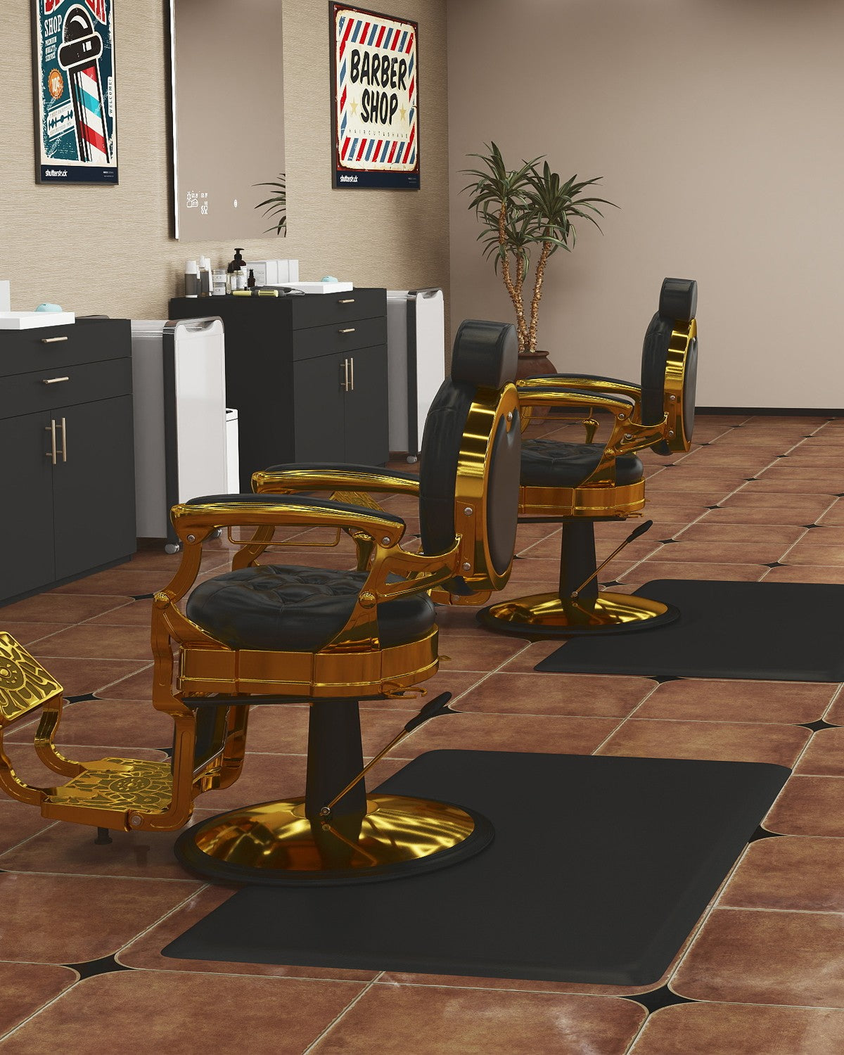 Anti-Fatigue Salon Chair Mat 3x5 Feet for Barber and Stylist Workstations