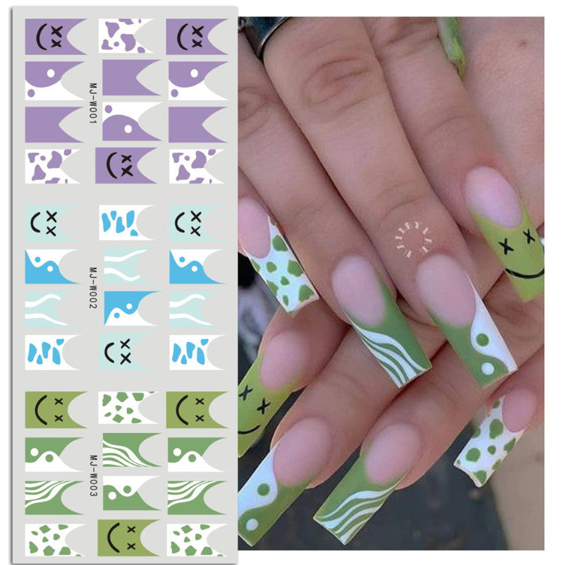 Moon Star Heart Nail Art Stickers - Waterproof Non-Toxic 8 Sheets