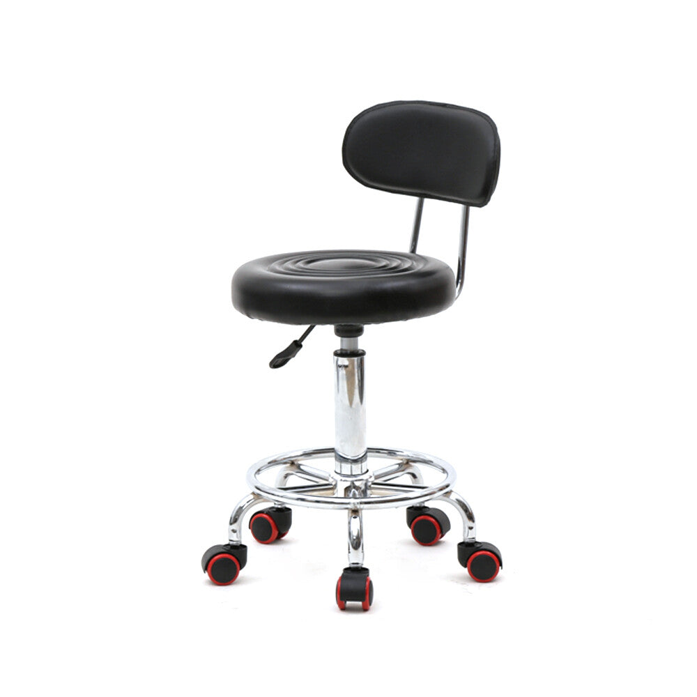 Hydraulic Rolling Swivel Salon Stool with Back and Adjustable Height