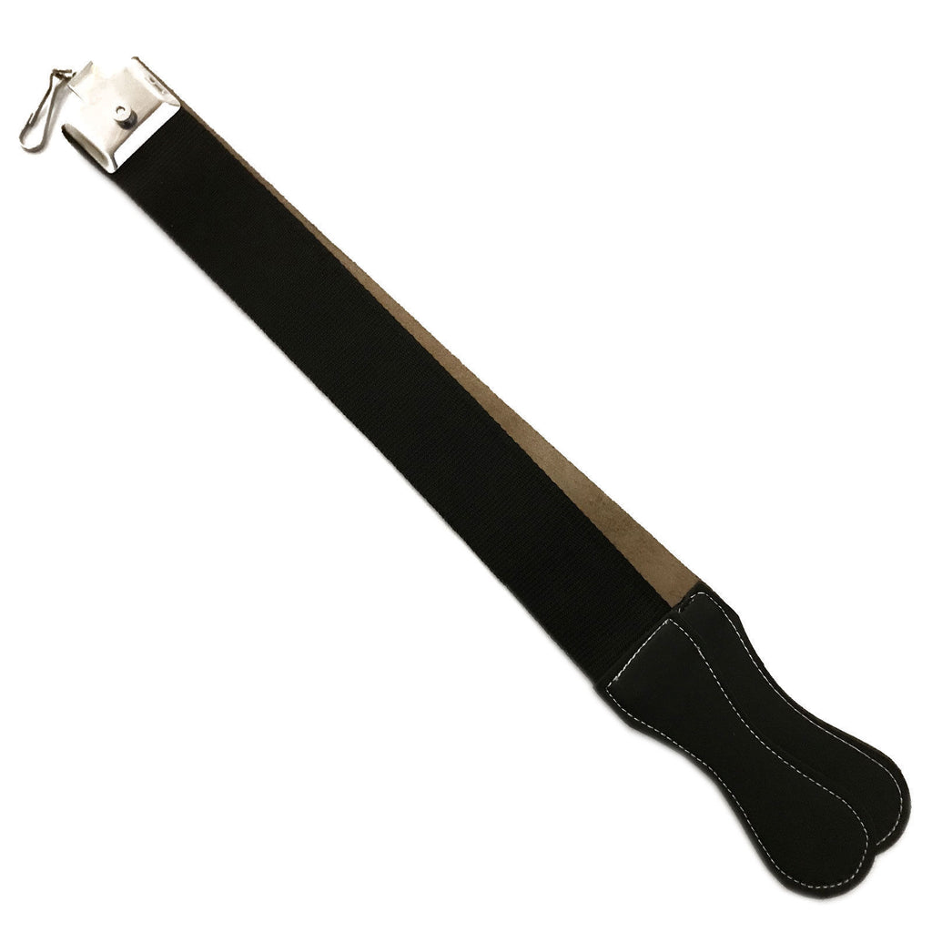 Leather Sharpening Strop Belt for Straight Razors - Cowhide & Canvas, 19.25"