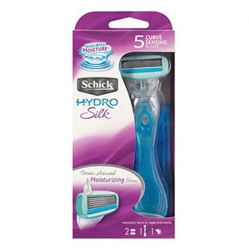 Schick Hydro Silk Water-Activated Moisturizing Razor Set - 1 Handle, 2 Cartridges