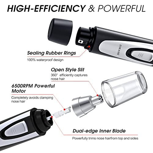 Ear and Nose Hair Trimmer Clipper - Professional Personal Grooming Device