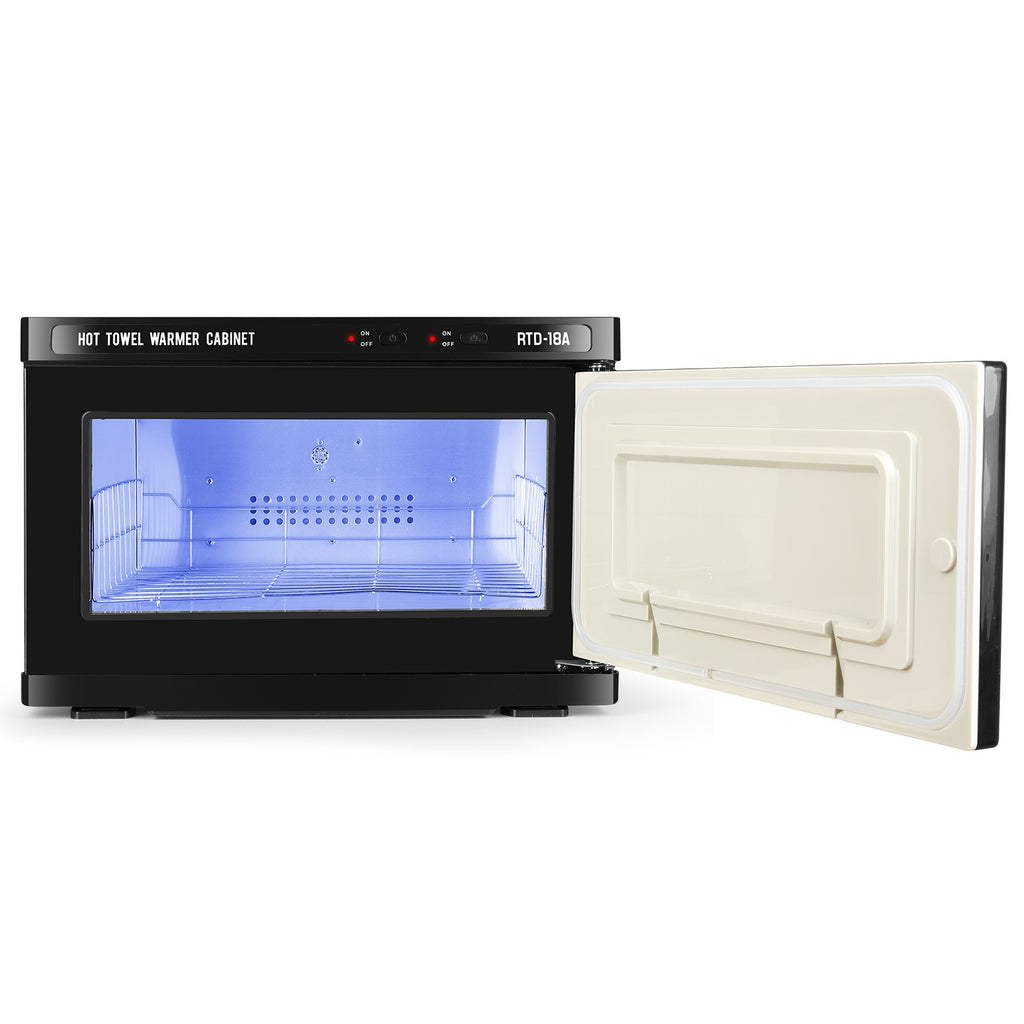 Pro 18L UV Sterilizer & Hot Towel Warmer Cabinet for Spa Salon Stainless Steel