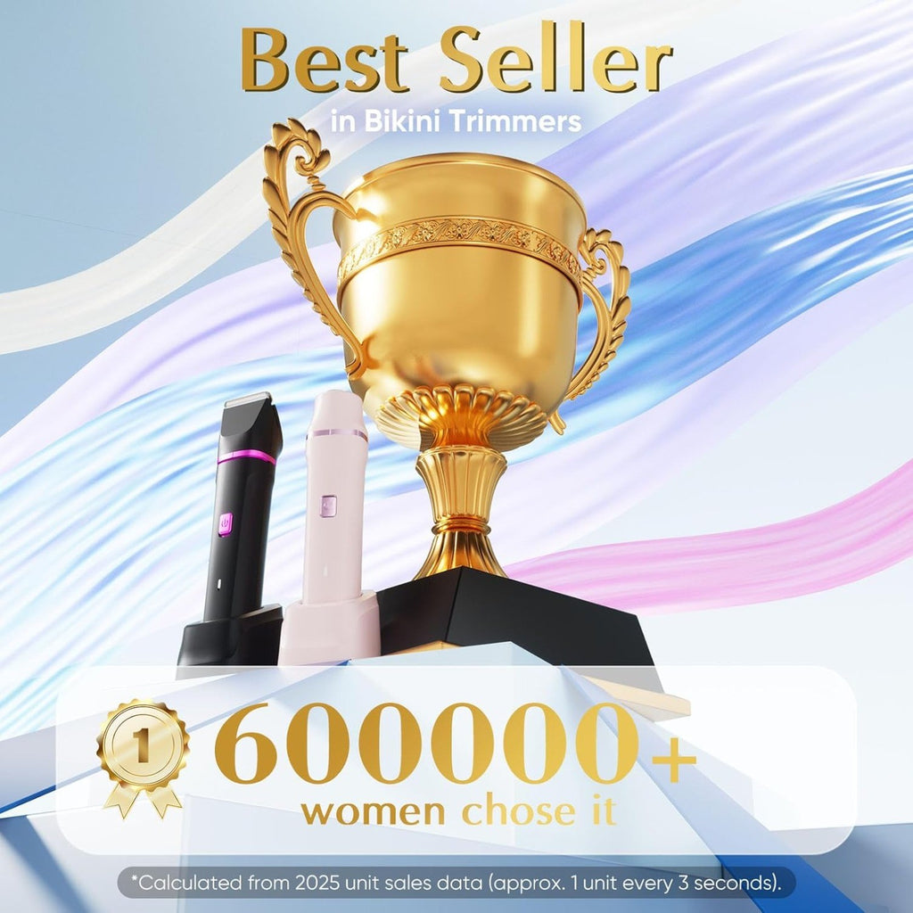 Women’s 2-in-1 Bikini & Face Hair Trimmer Waterproof Electric Razor