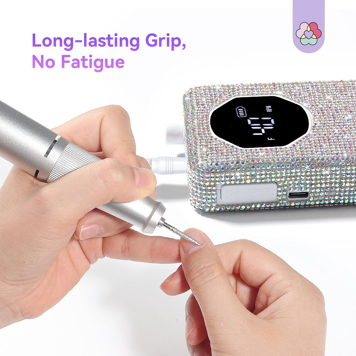 Electric Nail Drill 40000 RPM for Acrylic Removal and Nail Art