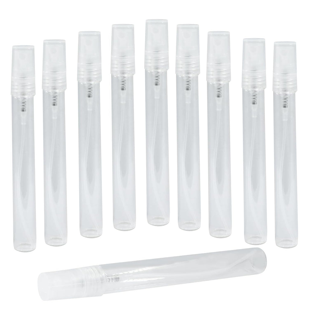10ml Glass Refillable Spray Bottles - Pack of 10 Perfume Sample Containers