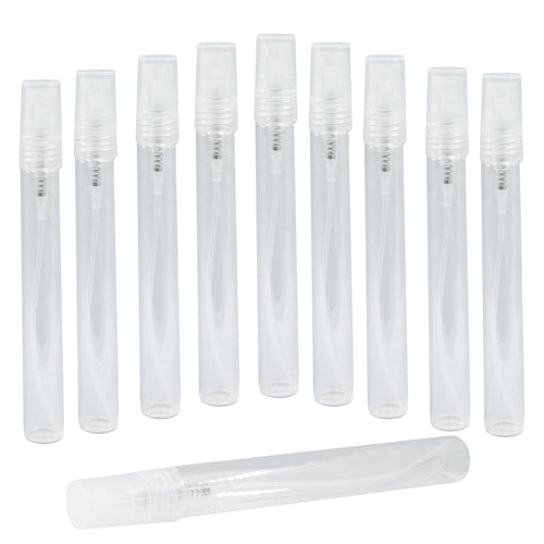 10ml Glass Refillable Spray Bottles - Pack of 10 Perfume Sample Containers